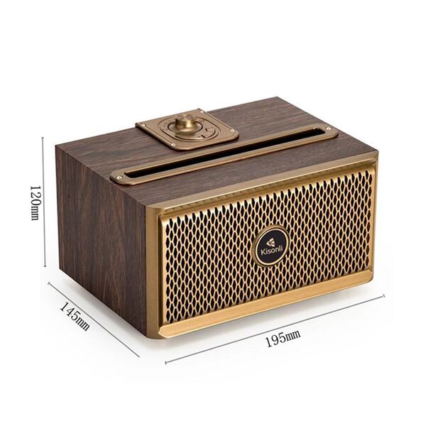 Ηχεἰο Kisonli G1, Bluetooth, USB, SD, AUX, FM, Καφέ - 22309 έως 12 άτοκες Δόσεις