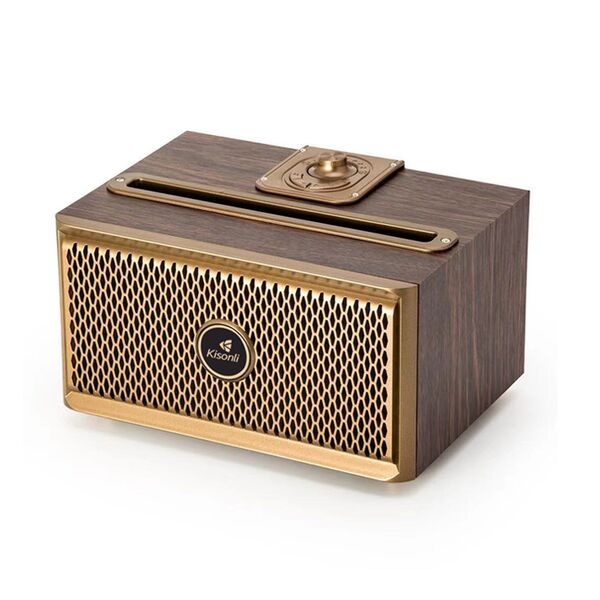 Ηχεἰο Kisonli G1, Bluetooth, USB, SD, AUX, FM, Καφέ - 22309 έως 12 άτοκες Δόσεις