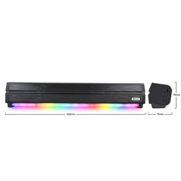 Ηχεἰο Kisonli LED-802, Bluetooth, USB, SD, RGB, AUX, FM, Μαυρο - 22314 έως 12 άτοκες Δόσεις