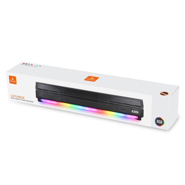 Ηχεἰο Kisonli LED-802, Bluetooth, USB, SD, RGB, AUX, FM, Μαυρο - 22314 έως 12 άτοκες Δόσεις