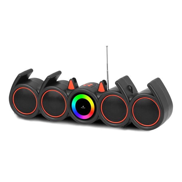 Ηχεἰο Kisonli LED-918, Bluetooth, USB, SD, RGB, AUX, FM, Μαυρο - 22317 έως 12 άτοκες Δόσεις