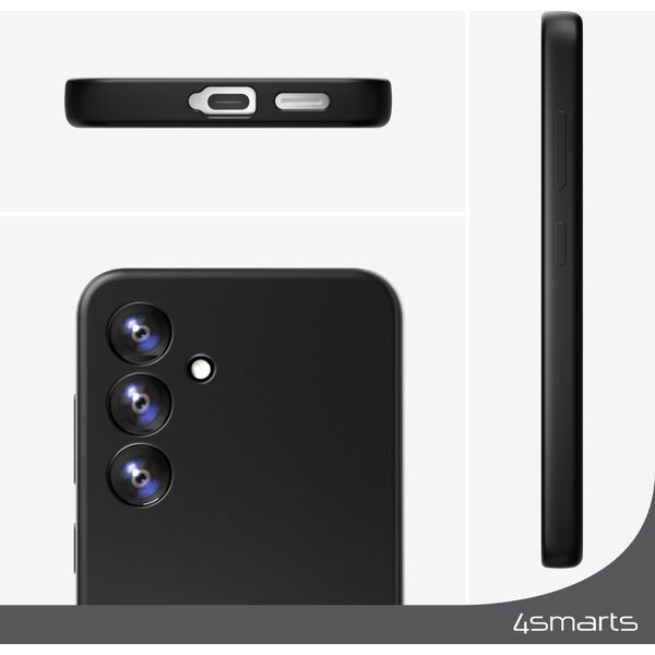 Θήκη Σιλικόνης Cupertino 4smarts για Samsung Galaxy A55 μαύρο