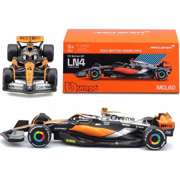 Bburago Face Mclaren F1 Team MCL60 2023 #4 BBURAGO
