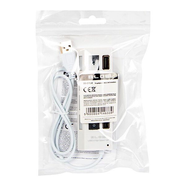 86-076# Rozgałęźnik usb wt.a-4xgn.a hub-07 biały