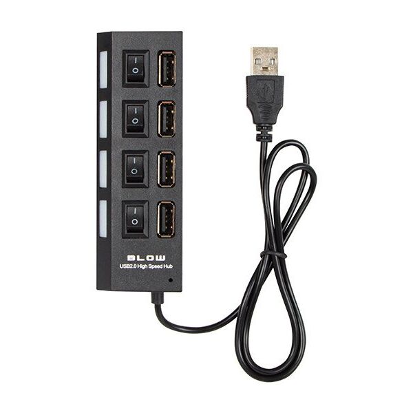 86-075# Rozgałęźnik usb wt.a-4xgn.a hub-07 czarny