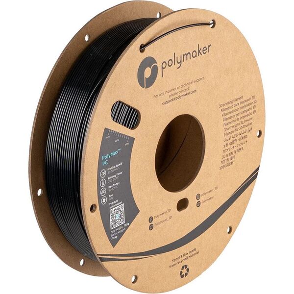 Filament Polymaker PolyMax PC 1,75mm 0,75kg - Black}