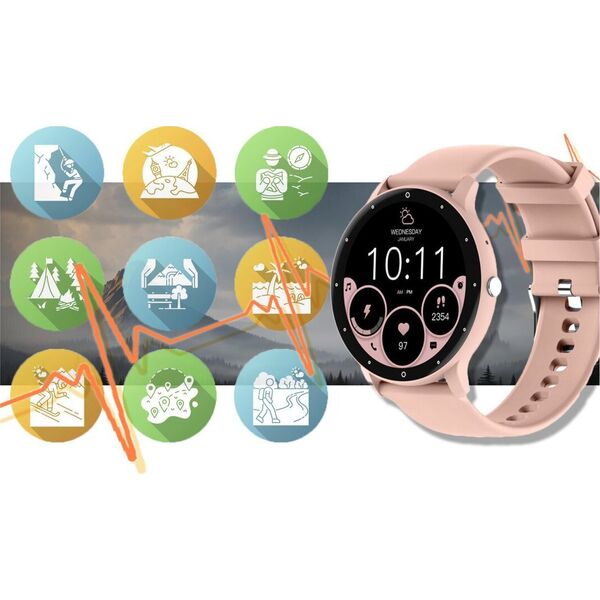 Smartwatch Rubicon SMARTWATCH UNISEX Rubicon RNCF16 - BLUETOOTH CALL, TRENING GOOGLE FIT (sr058d) NoSize