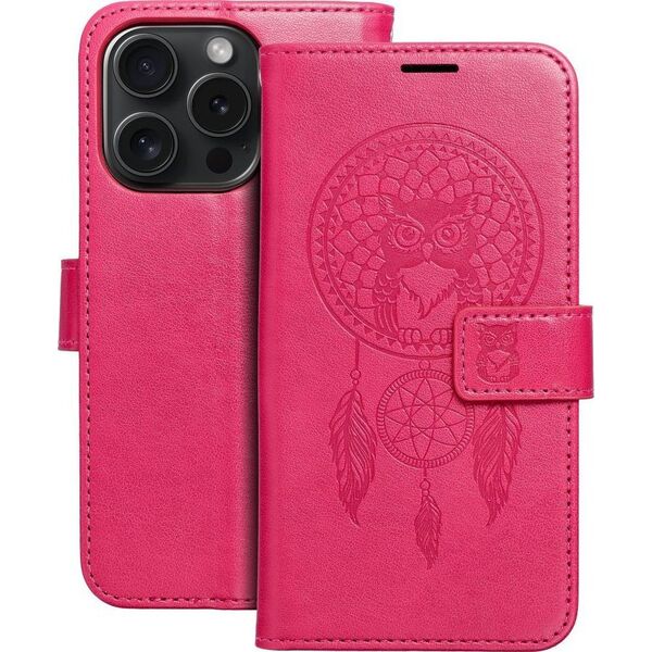 OEM Kabura MEZZO Book do IPHONE 15 Pro łapacz snów magenta