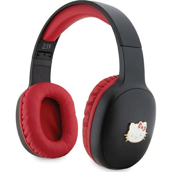 Słuchawki HelloKitty Hello Kitty słuchawki nauszne Bluetooth HKBHA1BKHLMK czarny/black Metal Logo