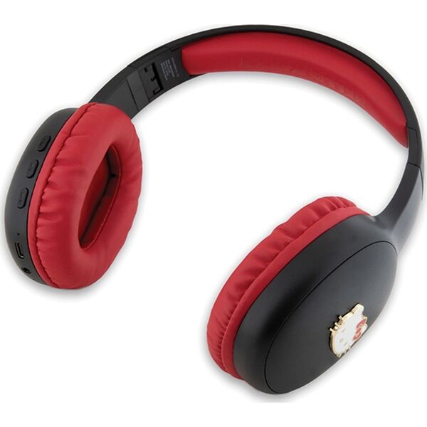 Słuchawki HelloKitty Hello Kitty słuchawki nauszne Bluetooth HKBHA1BKHLMK czarny/black Metal Logo