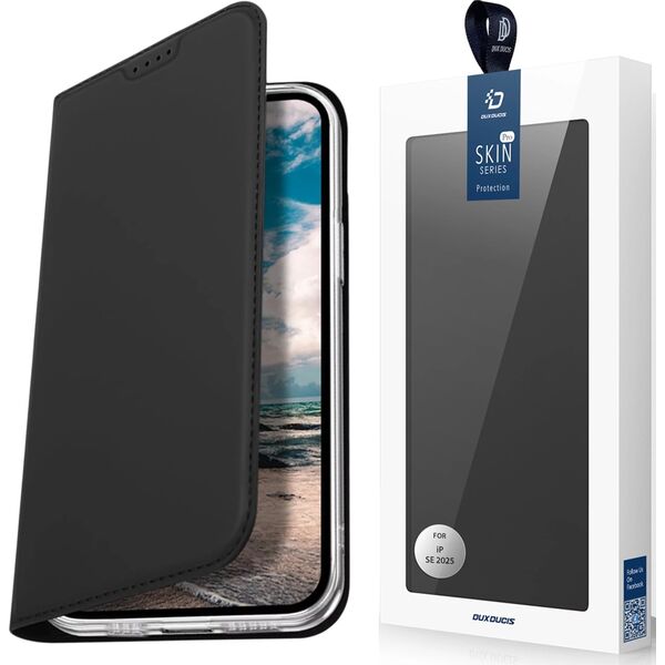 Etui do Apple iPhone 16e / SE 4 2025 obudowa ochronna Dux Ducis z klapką Skin Pro Czarna