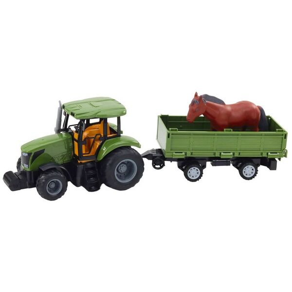 Zestaw Traktor Z Przyczepą i Koniem Zdalnie Sterowany RC LEAN Toys