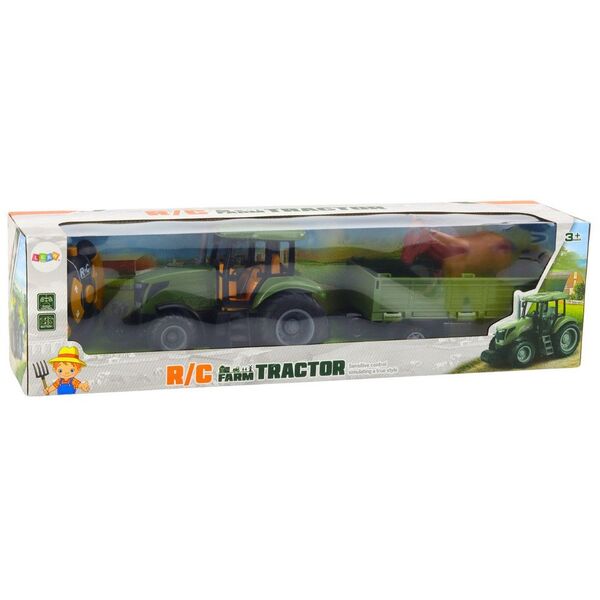 Zestaw Traktor Z Przyczepą i Koniem Zdalnie Sterowany RC LEAN Toys