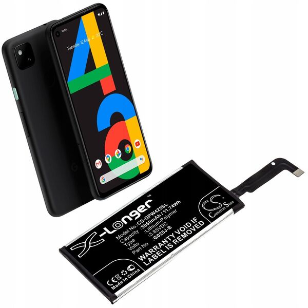 Akumulator Bateria typu G025J-B do Telefonu Google Pixel 4A 4 A 3050 mAh / CS-GPW425SL