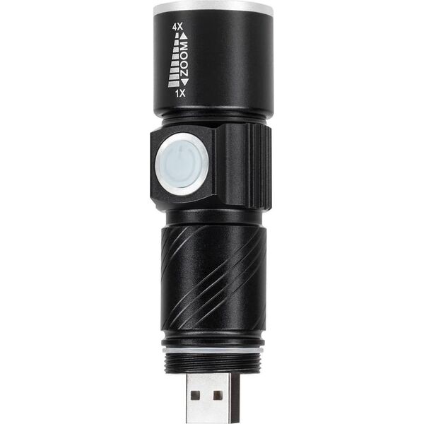Latarka LP Latarka aluminiowa 3W (ZOOM, wtyk USB)