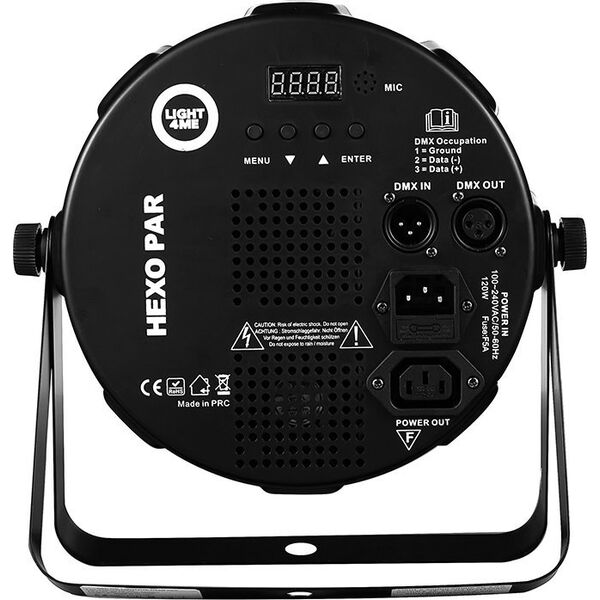LIGHT4ME REFLEKTOR PROJEKTOR SCENICZNY LED KOLOROFON DISCO PAR 18x12W RGBWA-UV DMX