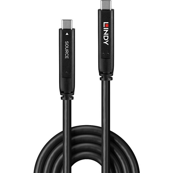Καλώδιο Lindy 43398 USB USB 3.2 Gen 1 (3.1 Gen 1) 10 m USB C Μαύρο