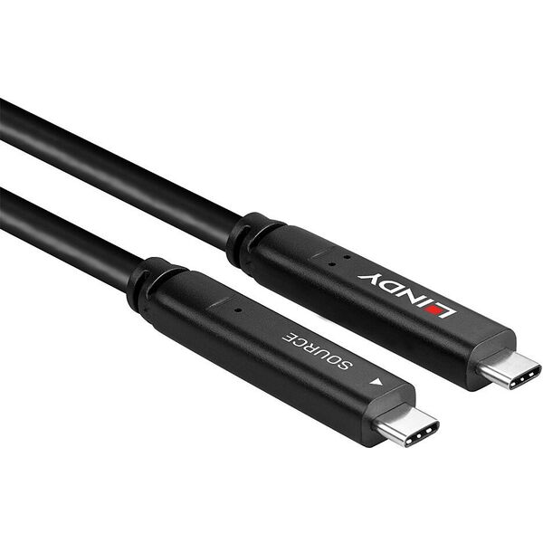 Καλώδιο Lindy 43398 USB USB 3.2 Gen 1 (3.1 Gen 1) 10 m USB C Μαύρο
