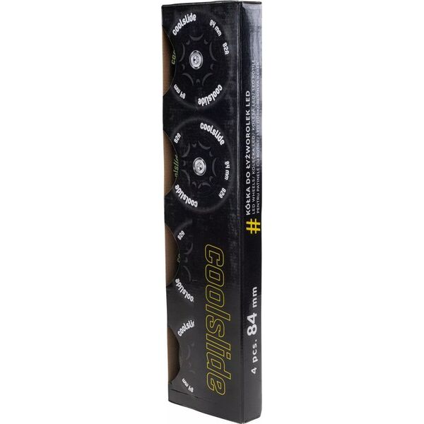 Kółka do rolek łyżworolek Coolslide świecące LED Wheel 84mm czarne 4 sztuki