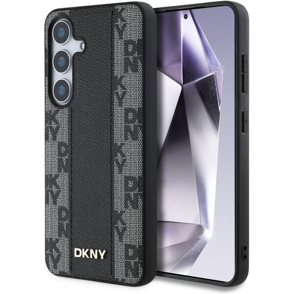 Etui DKNY Leather Checkered Pattern      MagSafe do Samsung Galaxy S25 czarny