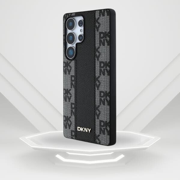Etui DKNY Leather Checkered Pattern      MagSafe do Samsung Galaxy S25 Ultra czarny