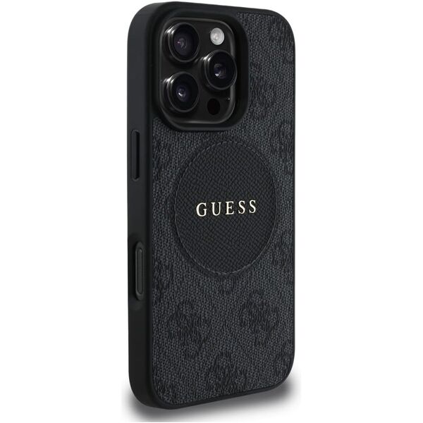 Etui Guess 4G Circle Classic Logo        MagSafe do iPhone 16 Pro czarny