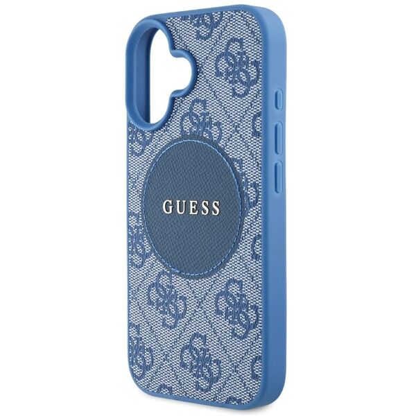 Etui Guess 4G Circle Classic Logo        MagSafe do iPhone 16 niebieski
