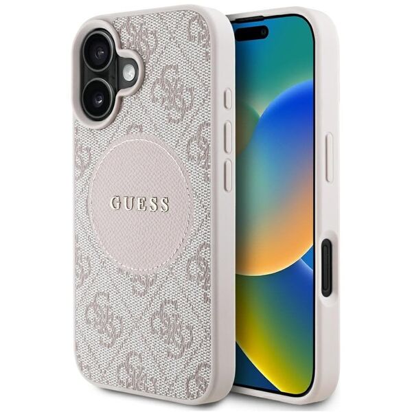 Etui Guess 4G Circle Classic Logo        MagSafe do iPhone 16 różowy