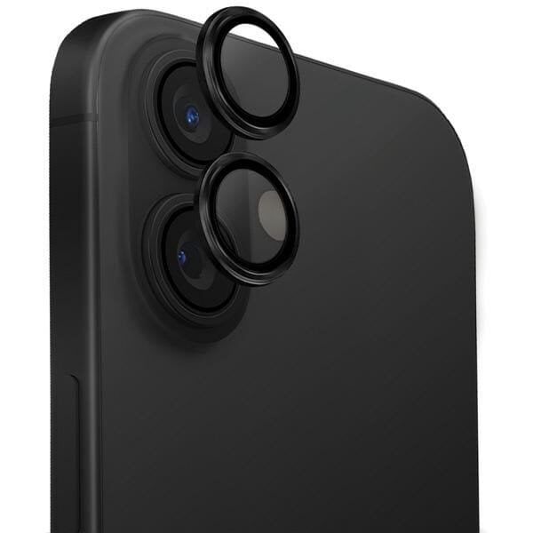 UNIQ Optix Aluminium Camera LensProtector iPhone 16 6.1" / 16 Plus 6.7" midnight black szkło na obiektyw aparatu z aplikatorem