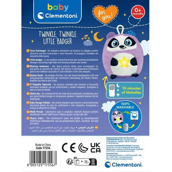 Interaktyvus žaislas migdukas Clementoni baby Twinkle Twinkle Little Badger