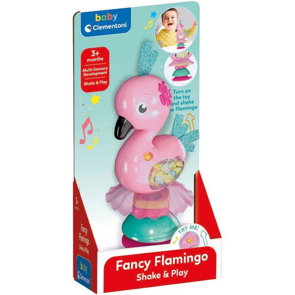 Interaktyvus barškutis Clementoni baby Flamingas