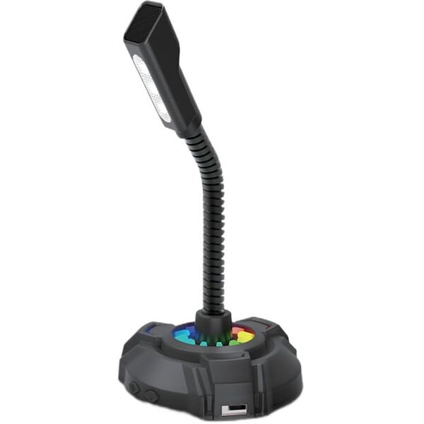 HP, komputerowy mikrofon, DHP-1100C, czarny, lampka LED USB Hub