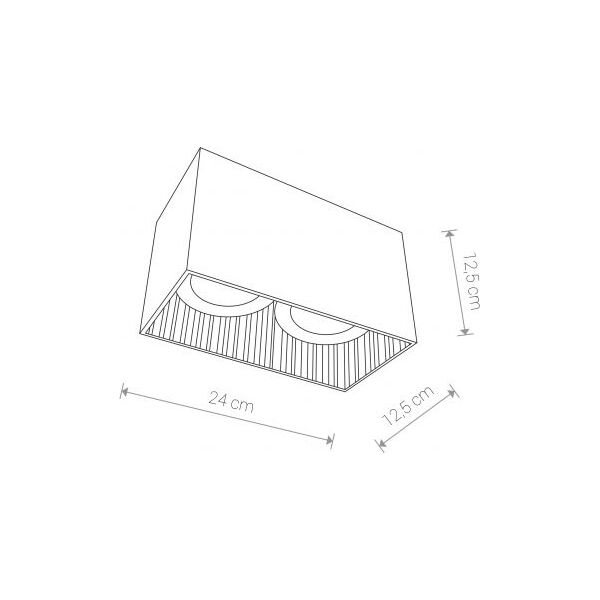Lampa sufitowa Nowodvorski Plafon Nowodvorski Groove 9383 lampa sufitowa oprawa spot 2X75W GU10 ES111 biały