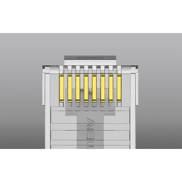 Vention IDBR0-100 wtyczka RJ-45 Srebrny, Przezroczysty