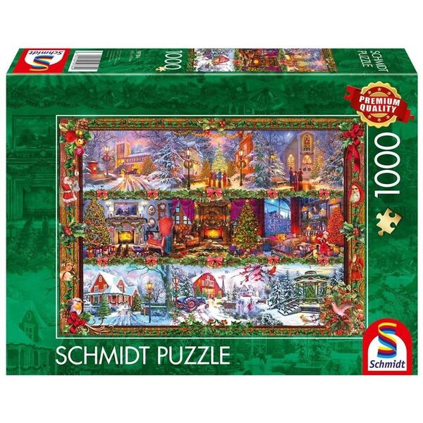 Puzzle PQ 1000 Wesołych Świąt G3 EDUKAMP