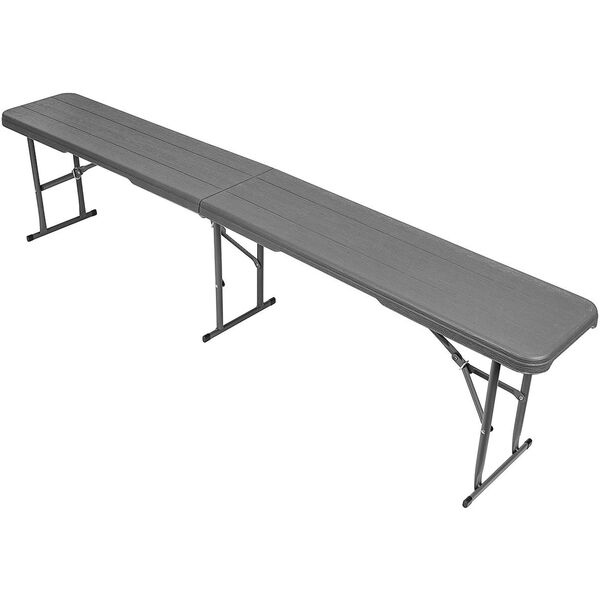 ŁAWKA CATERINGOWA BANKIETOWA SKŁADANA 183x28x43CM DESKA WOODLAND CIEMNY SZARY
