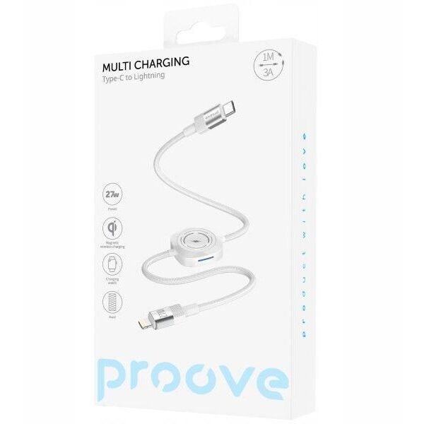 Kabel Przewód Usb-c Na Lightning 27w + Ładowarka Qi Na Smartofon Smartwatch / Ccmt27004101