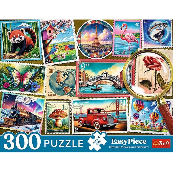 Puzzle - 300 EasyPiece - Znaczki pocztowe Trefl 23100 EDUKAMP