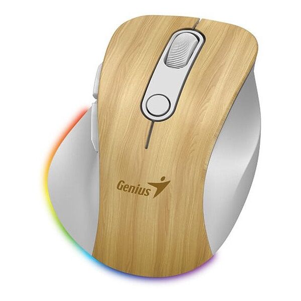 Mysz bezprzewodowa, Genius Ergo 9000S Pro, bia�o-be�owy, optyczna, 2400DPI