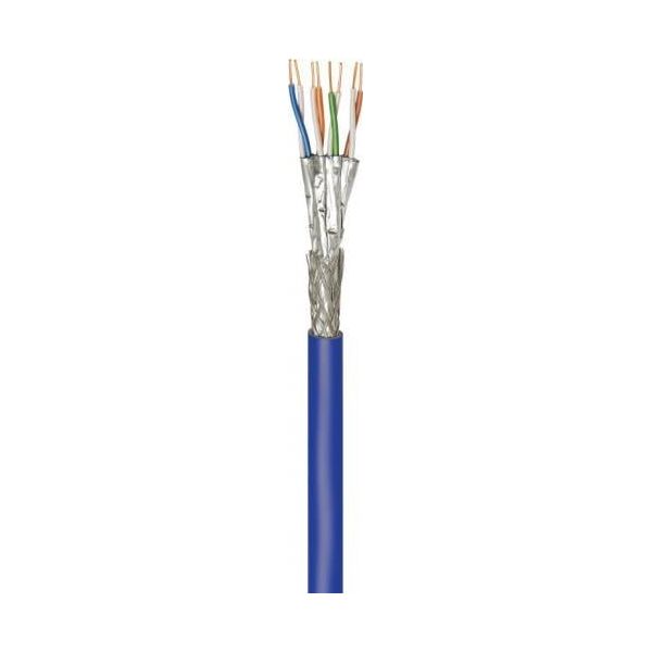 Goobay CAT 7A+ kabel sieciowy, S/FTP (PiMF), Niebieski - Długość kabla 500 m