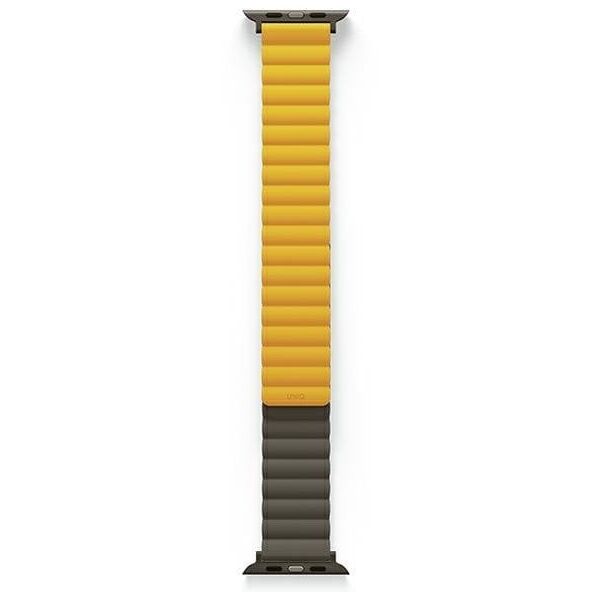 UNIQ pasek Revix Apple Watch Series 4/5/6/7/8/SE/SE2/Ultra 42/44/45mm. Reversible Magnetic musztardowy-khaki/mustard-khaki
