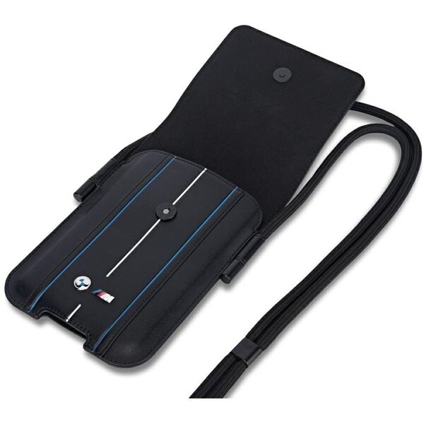 BMW Phone Pouch Blue Stripes Black