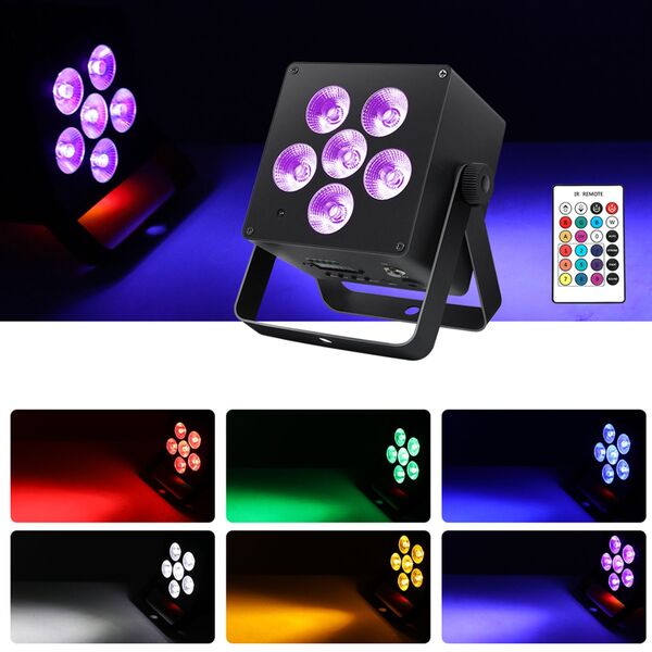 LIGHT4ME ACCU PAR RGBWA-UV reflektor 4400 mAh efekt świetlny 6x6W LED
