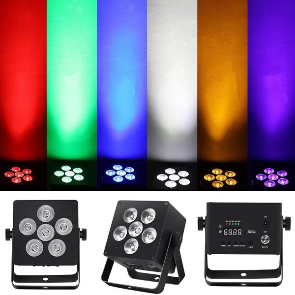 LIGHT4ME ACCU PAR RGBWA-UV reflektor 4400 mAh efekt świetlny 6x6W LED