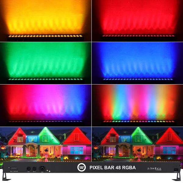 LIGHT4ME PIXEL BAR 48 RGBA listwa oświetleniowa oświetlenie sceniczne dekoracja światłem 48x3W LED