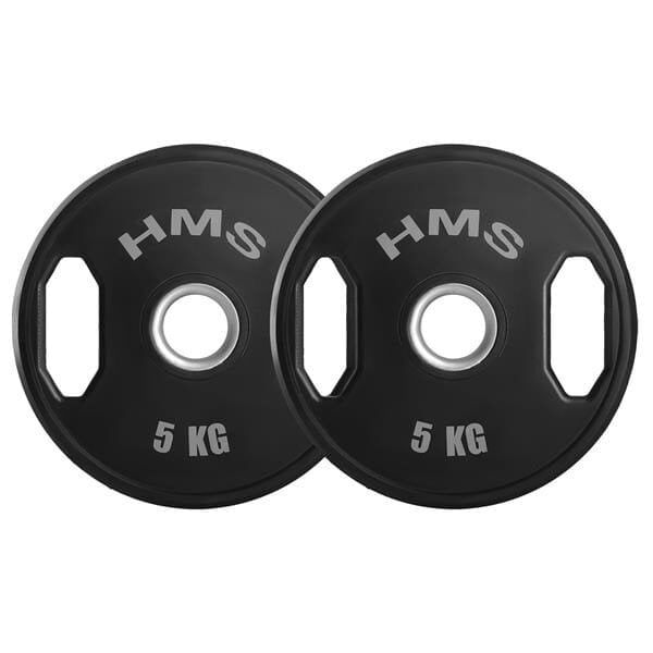 TOG05  2 x 5 KG  TALERZ OLIMPIJSKI OGUMOWANY 2 x 5 KG HMS