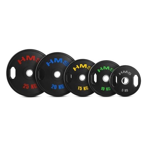 TOG05  2 x 5 KG  TALERZ OLIMPIJSKI OGUMOWANY 2 x 5 KG HMS