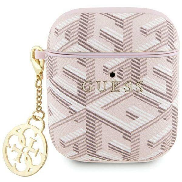 Guess GUA2PGCE4CP AirPods 1/2 cover różowy/pink GCube Charm