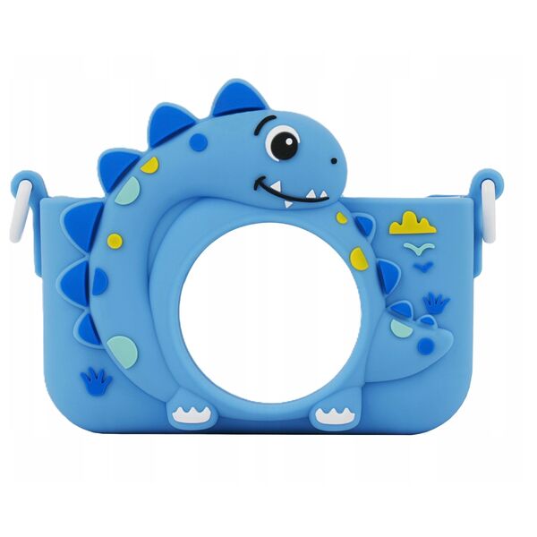 Aparat Cyfrow 48mp Kamera 1080p Dla Dziecka 5x Gry Mp3  Xrec X2 / Dinozaur Niebieski