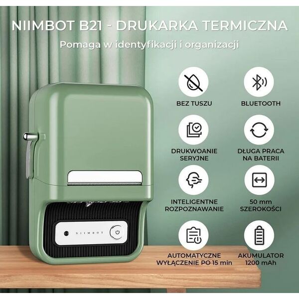 Drukarka Etykiet Niimbot B21 S zielony